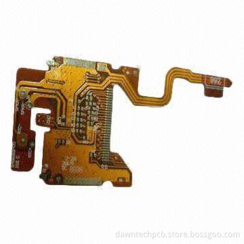 Polyimide FPC with Thickness of 0.06mm and Immersion Gold, RoHS-marked